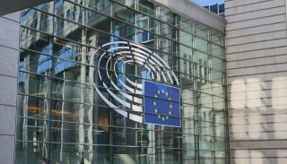 Front facade of the European Parliament