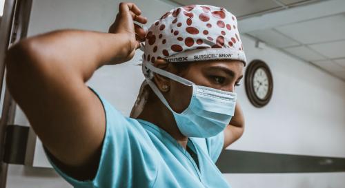 Medical professional wearing PPE