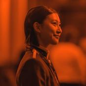 Person at a networking event