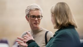 Two women having a conversation