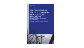 Statelessness and Citizenship Revocation in Europe book jacket