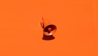 Orange megaphone