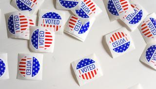 USA voting stickers