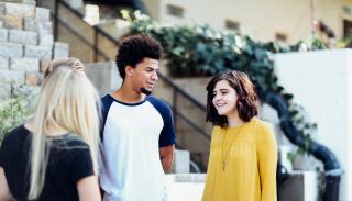 Group of students talking