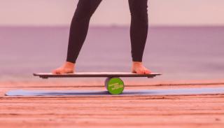 Person on a balance board