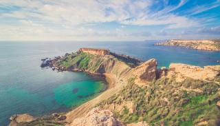 Part of the coastline of Malta