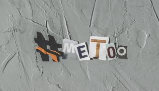 #Metoo made of magazine cut out letters