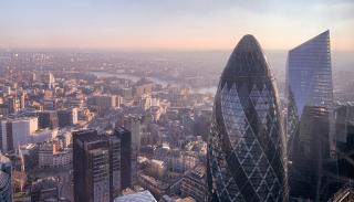 London skyline at dusk