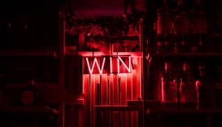 Red light up 'win' sign