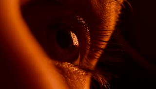 Sepia close up image of a human eye