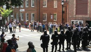 A photo of the 2017 Charlottesville 'Unite the right' far-right rally.