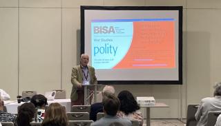 Sir Hew Strachan giving the #BISA2023 keynote address in Glasgow