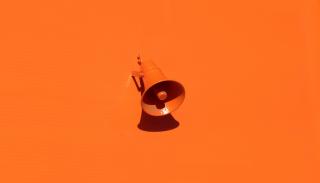 Orange megaphone