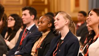 A group of students at the BISA 2023 Model NATO event