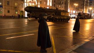 Rehearsal for Victory Day Military Parade in Moscow, Russia