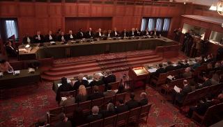A session inside the Grand Hall of Justice at the International Criminal Court of The Hague