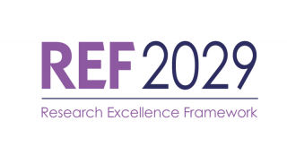 Research Excellence Framework 2029 logo in purple