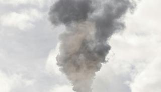 Factory emitting smoke