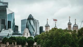 Image of the London gherkin and financial district