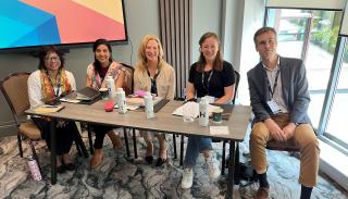 Panel members at the 'fast research' panel at BISA 2025 including Lauren Rogers, Soumita Basu, David Mainwaring and Toni Erskine