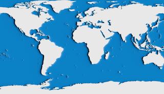 blue and white global map