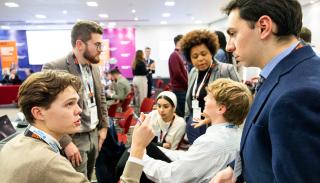 multiple students in discussion