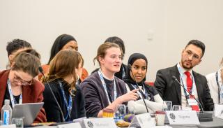 Students at the BISA climate simulation 2025 at Chatham House