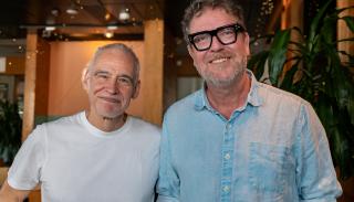 Seb and Roland posing for a picture 