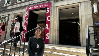 Sadeen Haddad infront of SOAS 