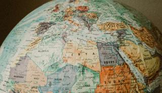 close up of a globe