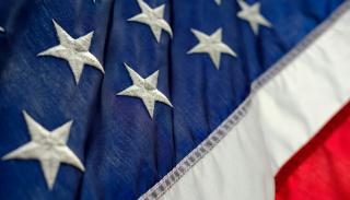 close up of the US flag 