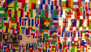 row of flags