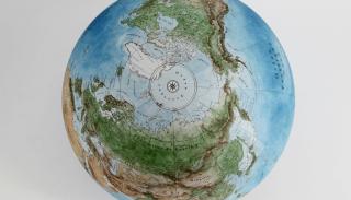 overhead shot of a globe 