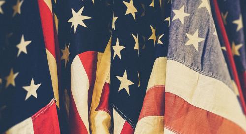 USA flags