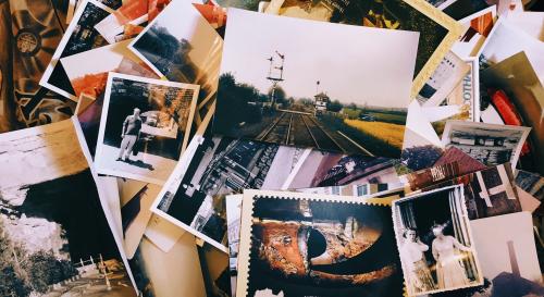 Scattered photographs
