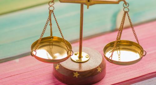 Gold balancing scales