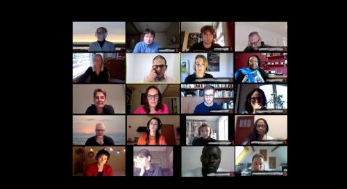 People at a BISA virtual event