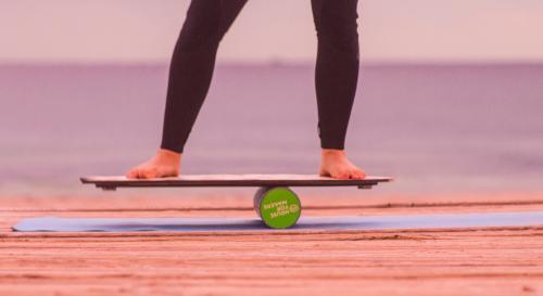 Person on a balance board