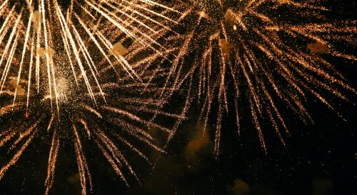 Golden fireworks
