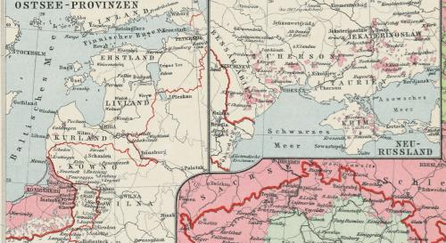 A map of Germany's previous colonies from the Pan-German Atlas, Justus Perthes press, 1900