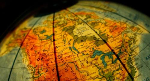 A photo of a globe