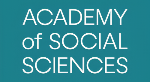 Academy of Social Sciences logo on a turquoise background