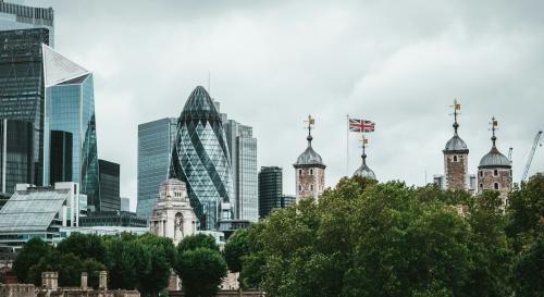 Image of the London gherkin and financial district