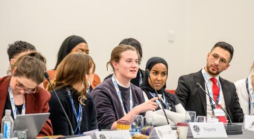 Students at the BISA climate simulation 2025 at Chatham House