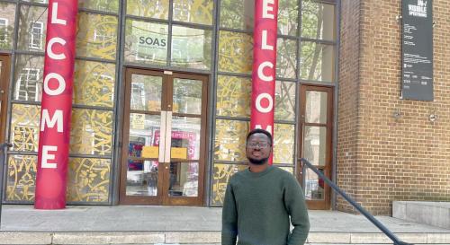 Daniel infront of SOAS