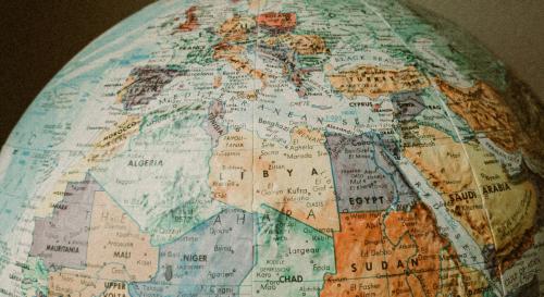 close up of a globe
