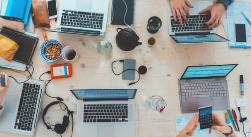 technology on a table